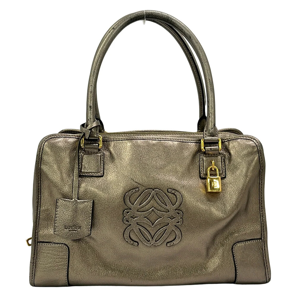 Loewe Amazona 36 Gray Leather Handbag #341750L65B